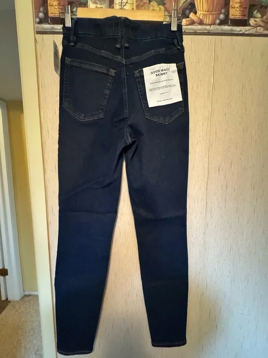 Good American Always Fits Good Waist Skinny Jeans NWT Size 6-12 Blue821 - Picture 4 of 5
